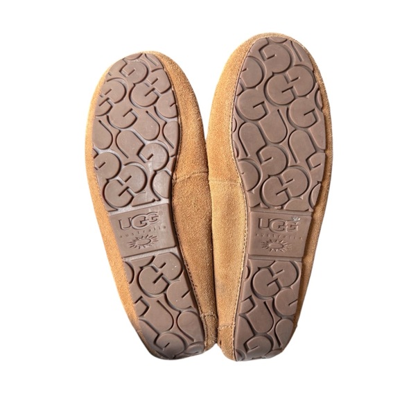 Ugg Australia Lizzy Moccasin Slip On Slippers Womens 9 Chestnut Brown Tassel - Picture 11 of 16